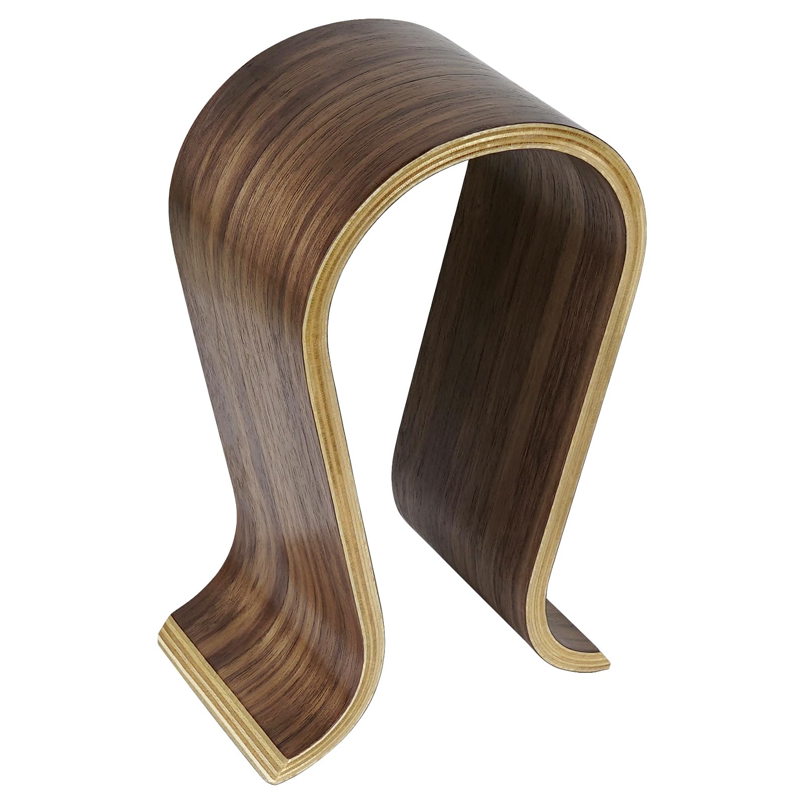 Premium Wooden Omega Headphone Stand - Universal Headset Holder for Audio-Technica, Bose, AKG, Sennheiser, Beats Studio & More - Perfect Desk Display Hanger for Home Office & Gaming Setup