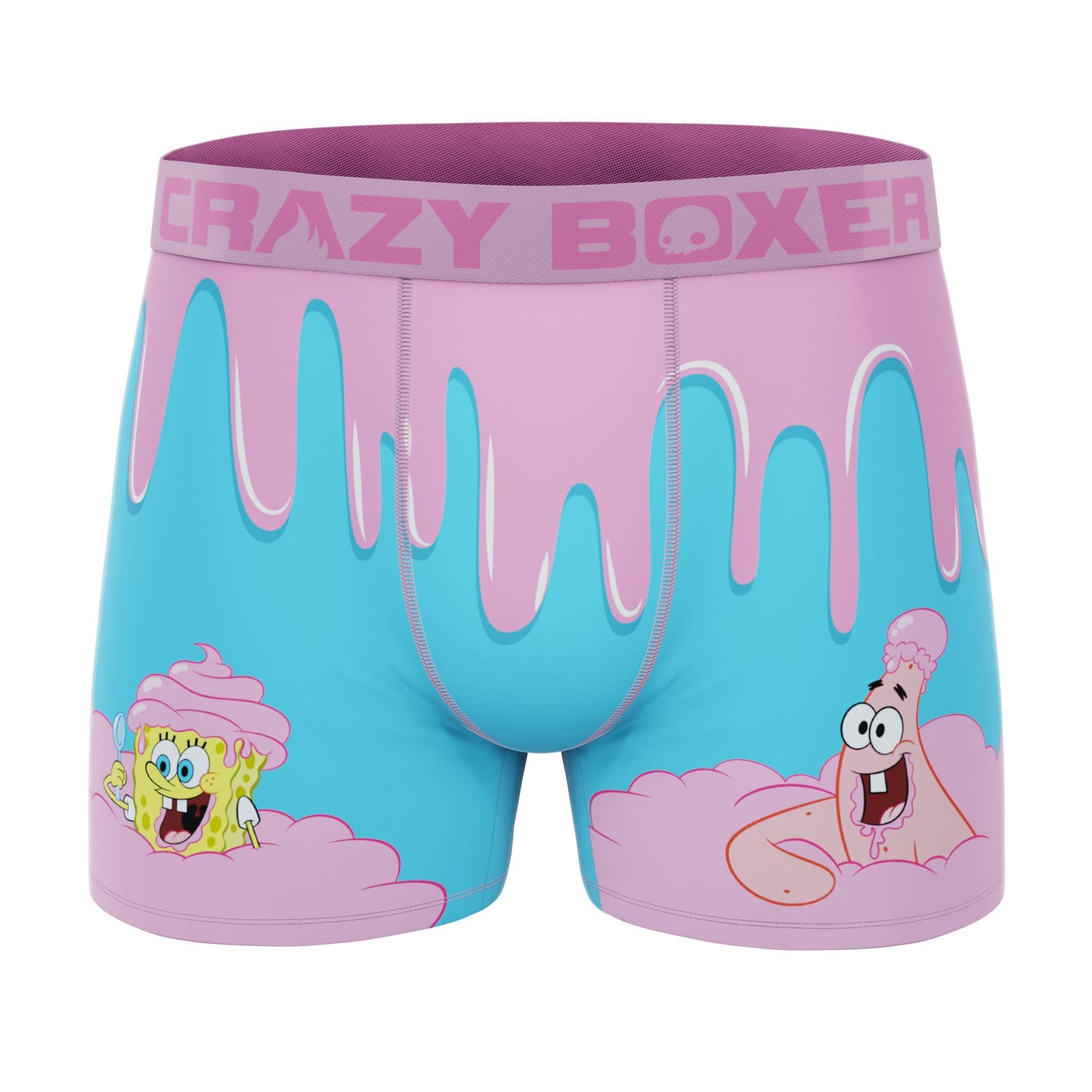 CrazyBoxer Men's SpongeBob SquarePants Boxer Briefs - Soft Anti-Irritation Underwear with Breathable Fabric for All-Day Comfort | Perfect for Sleep, Lounge & Everyday Wear