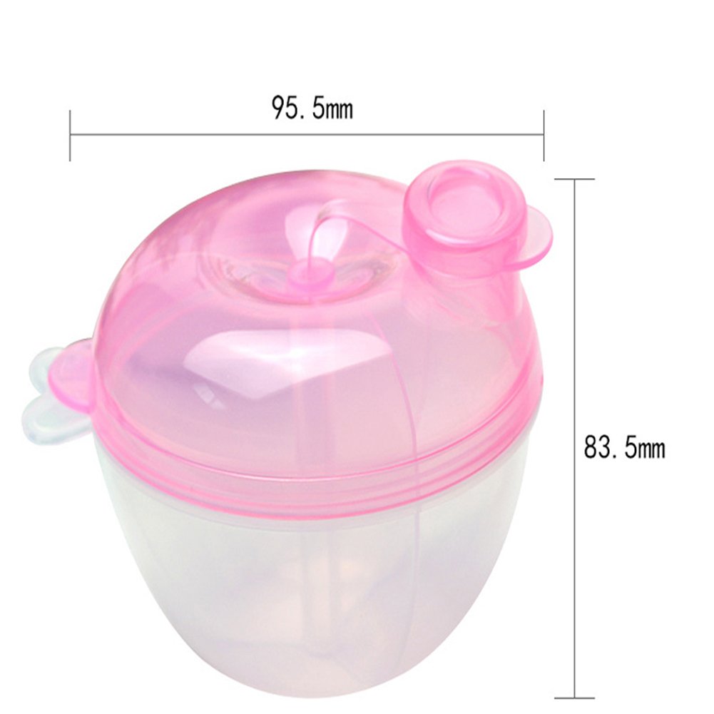 3-Compartment Baby Milk Powder Dispenser - Leak-Proof, Non-Spill Formula Container with 3 Color Options | Perfect for Travel, Daycare & On-the-Go Feeding