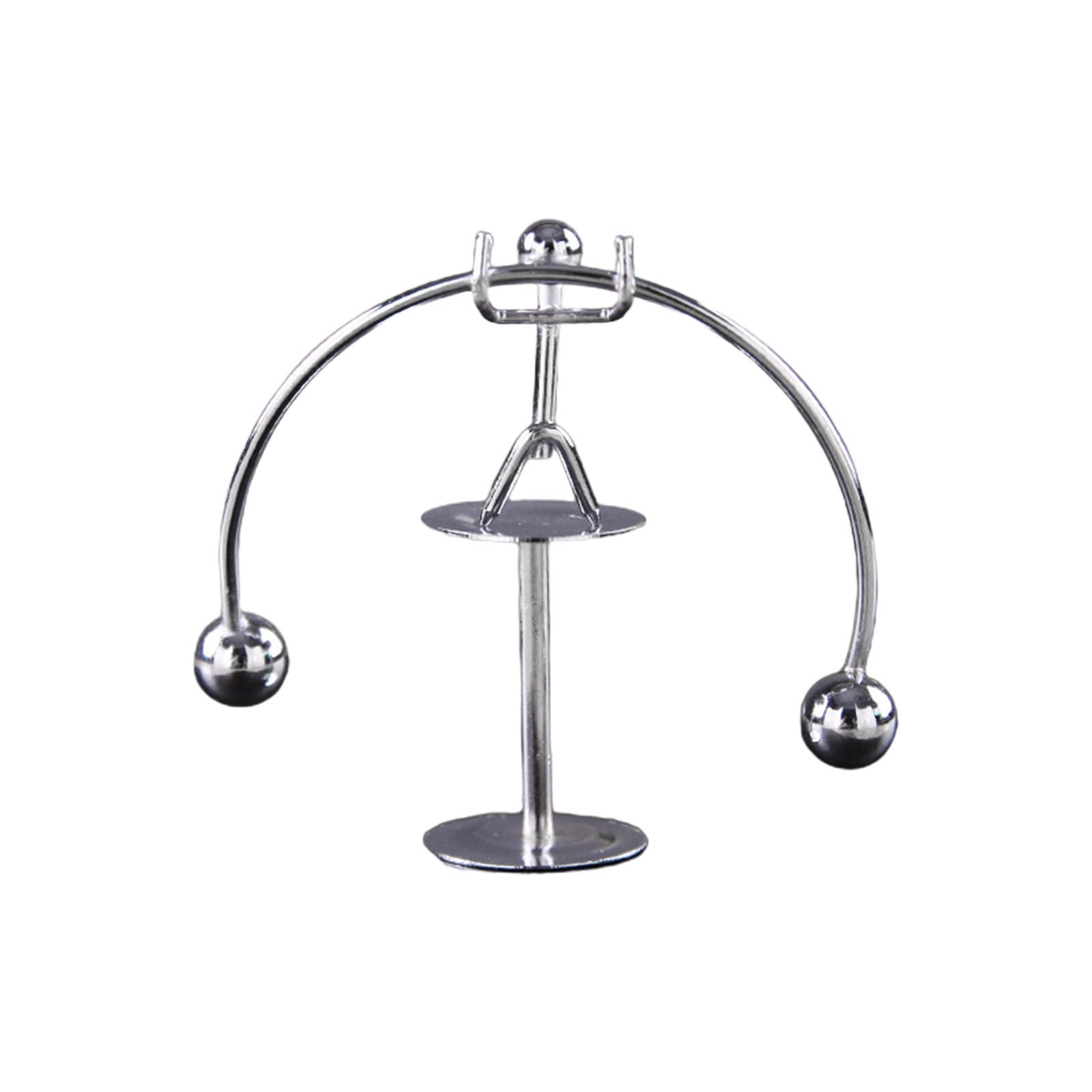 Stainless Steel Balance Ball Toy - Kinetic Art Physics Balancing Tumbler for Stress Relief | Fun Desk Decor for Office & Home | Unique Gift for Men & Women | Perfect for Work Desks, Living Rooms & Meditation Spaces