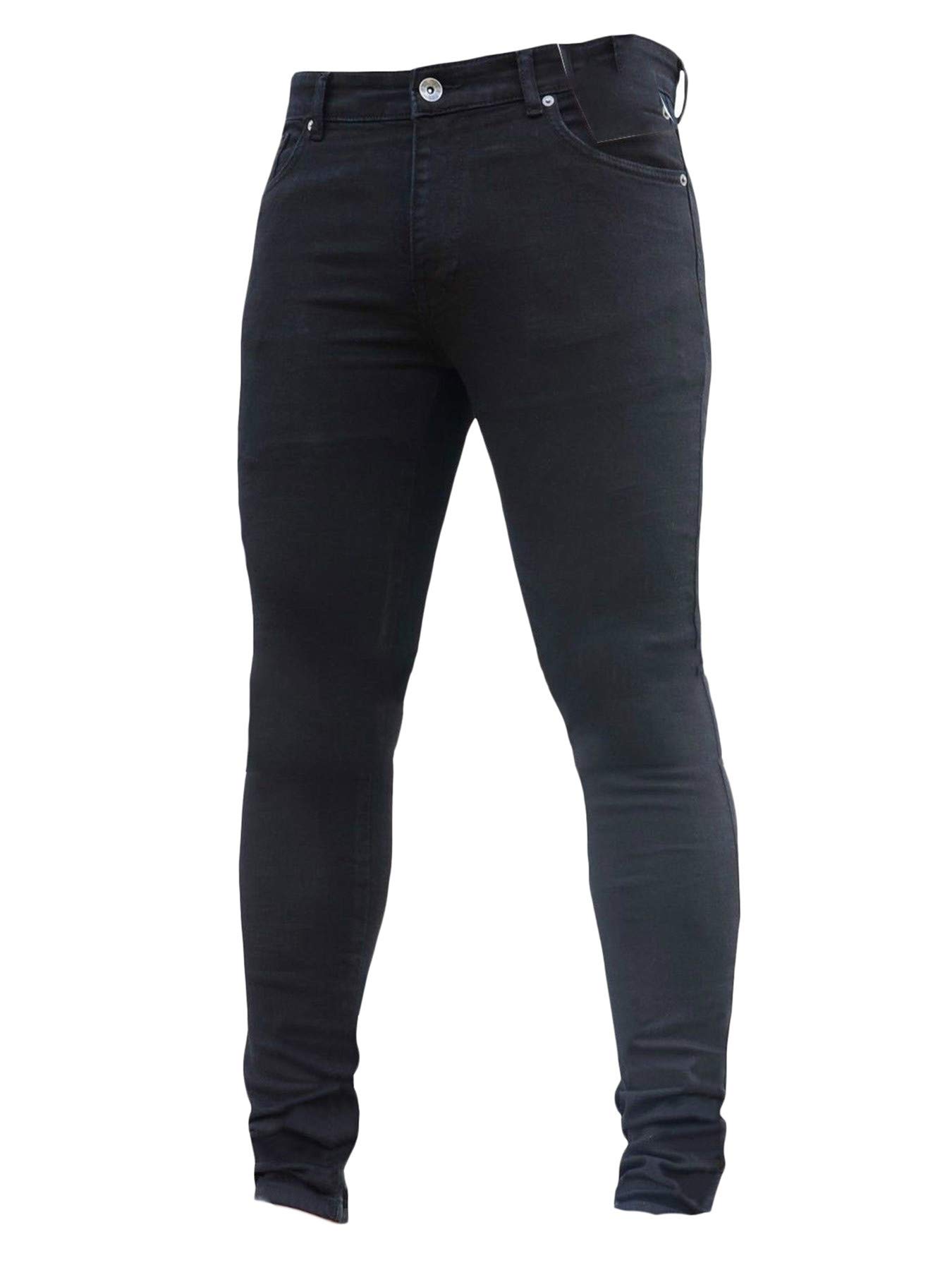 Andongnywell Men's Stretch Skinny Jeans - Comfortable Elastic Denim Pants with Mid Rise Fit | Perfect for Casual Wear, Office & Night Out