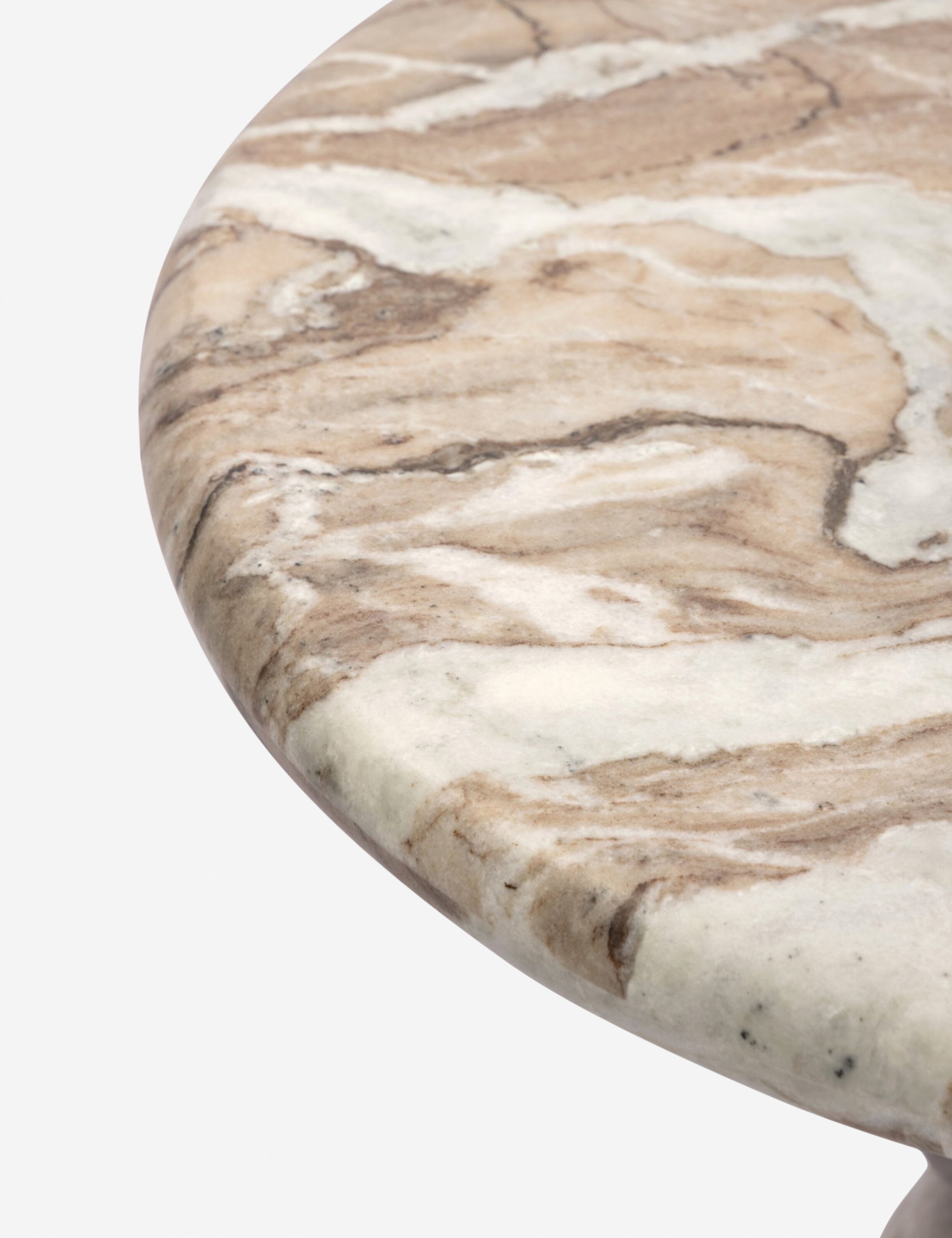 Amber Lewis x Four Hands Figueroa Round Side Table - Modern Accent Table for Living Room, Bedroom, or Office Decor