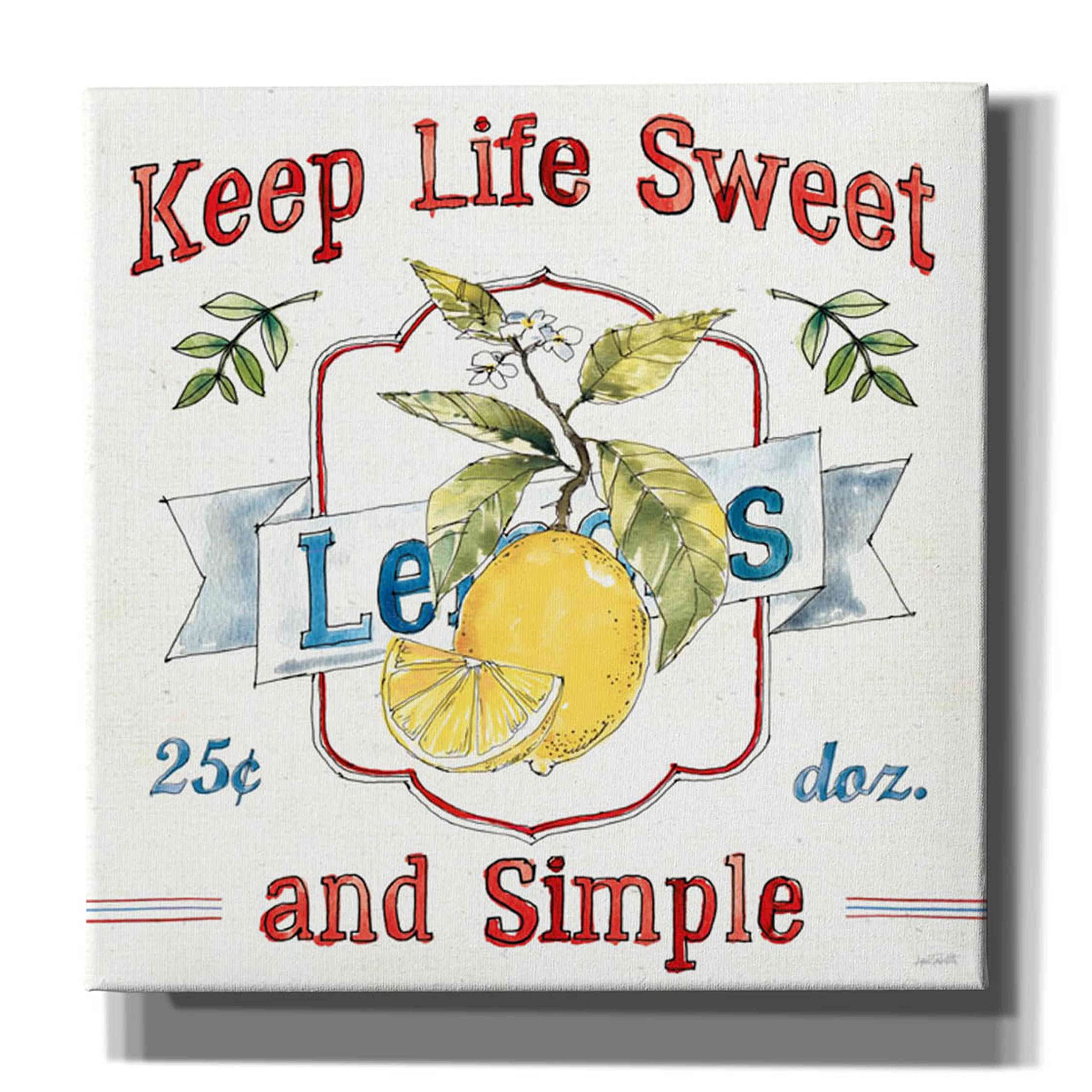 Epic Graffiti 'Fruit Stand II' by Anne Tavoletti - 26x26 Inch Modern Canvas Wall Art for Living Room, Bedroom & Office Decor | Vibrant Pop Art Painting