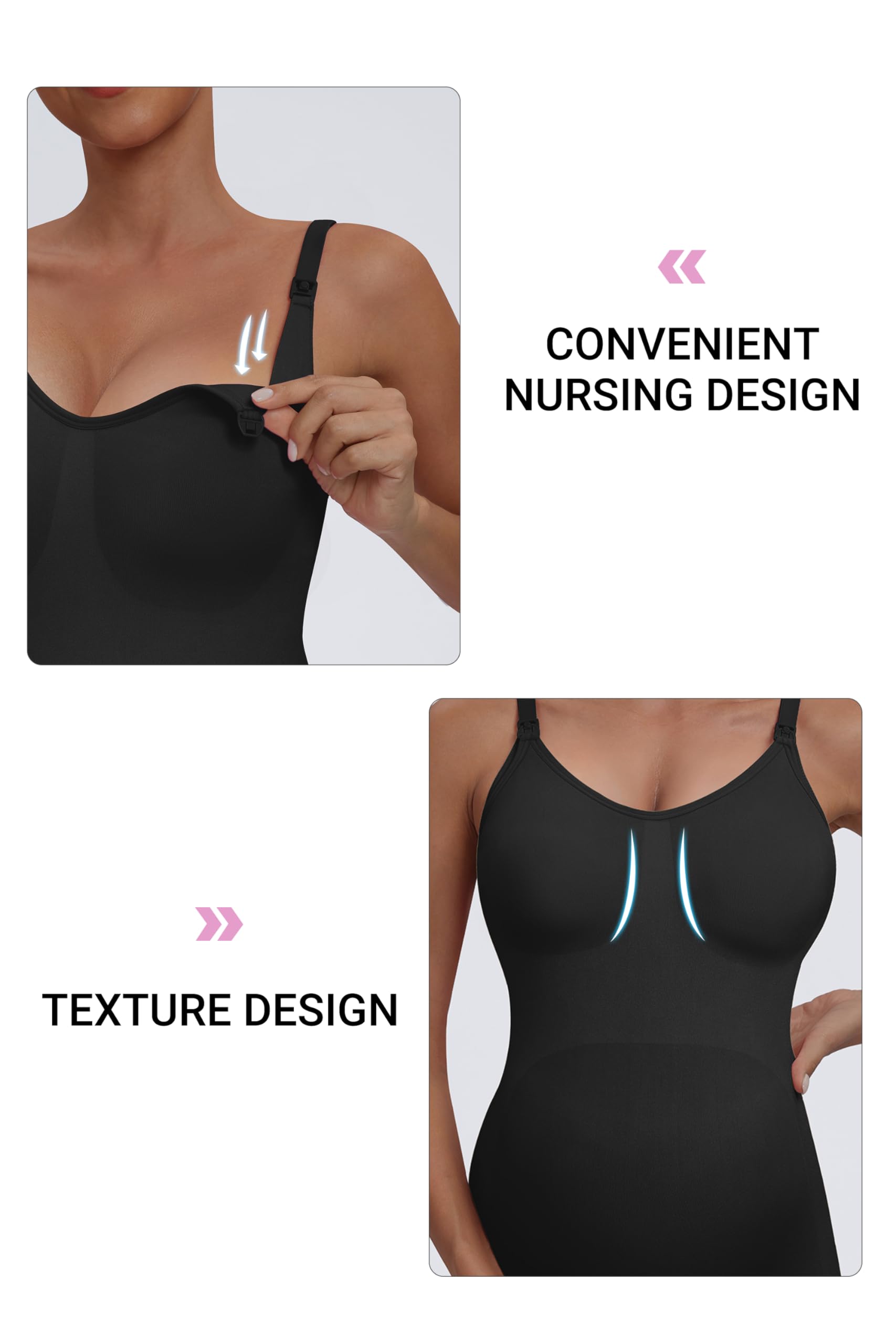 Seamless Nursing Tanks for Women - 3 Pack Maternity Cami Shirts & Breastfeeding Tops for Comfortable Pregnancy Wear | Perfect for Nursing, Lounging and Everyday Use