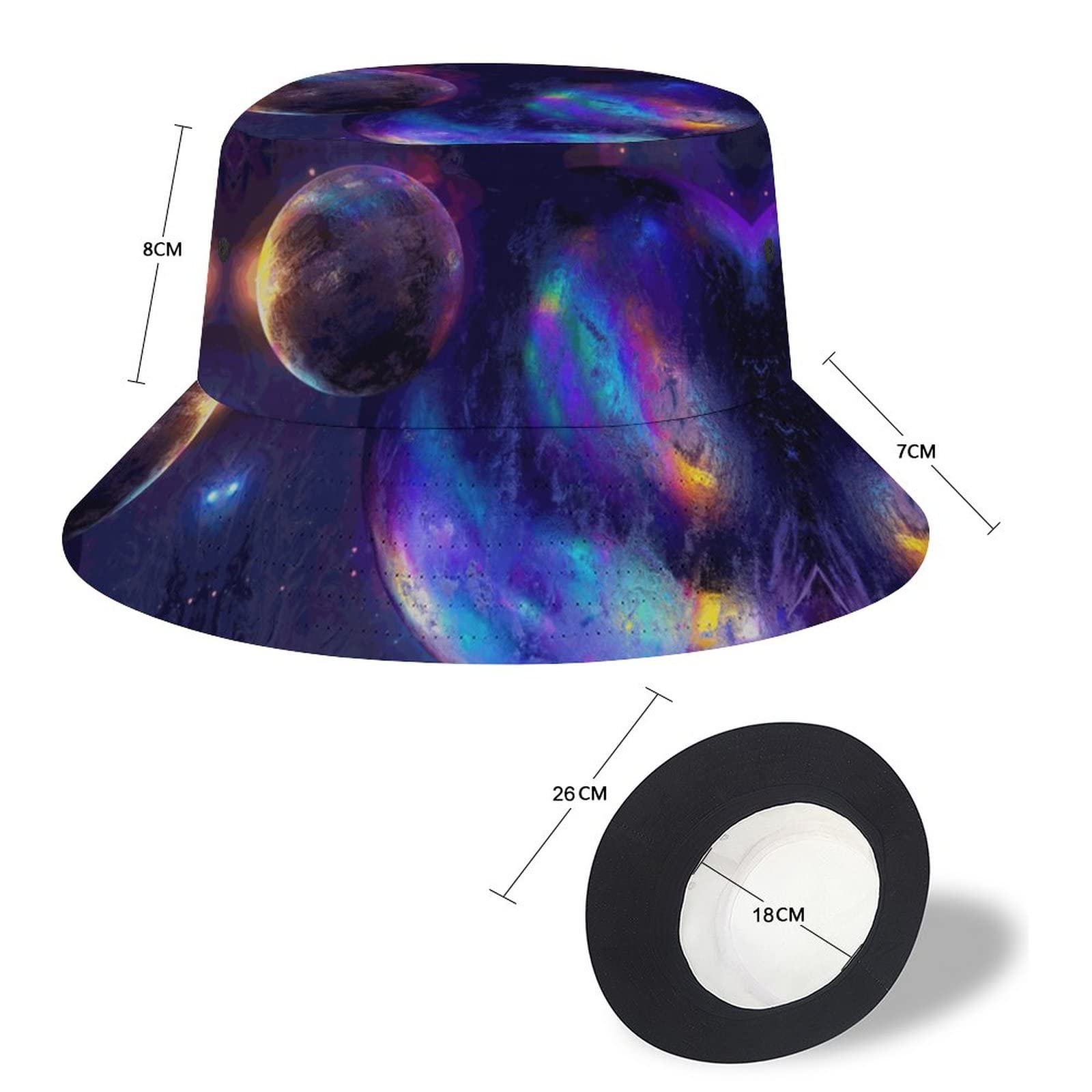 Unisex Packable Hippo Animal Bucket Hat for Women & Men - Summer Beach Fisherman Sun Hat for Outdoor Travel, Hiking, and Casual Wear