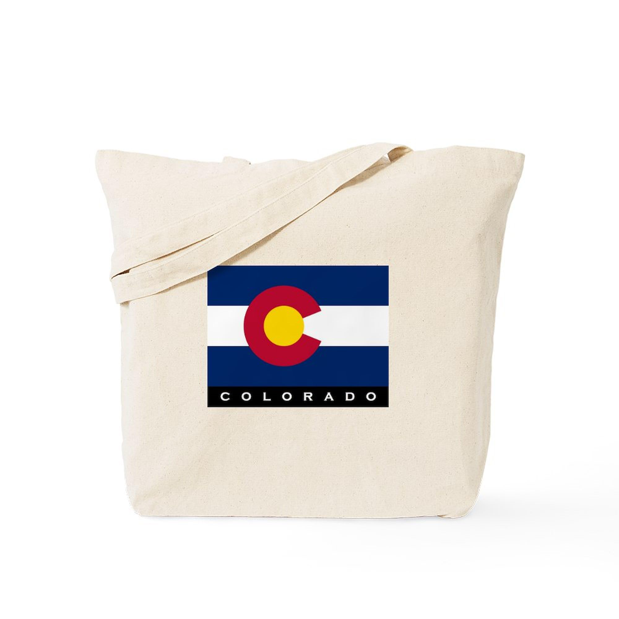 Colorado State Flag Tote Bag - Natural Canvas Reusable Shopping Bag for Groceries, Beach & Travel | Eco-Friendly Cotton Tote with Durable Handles