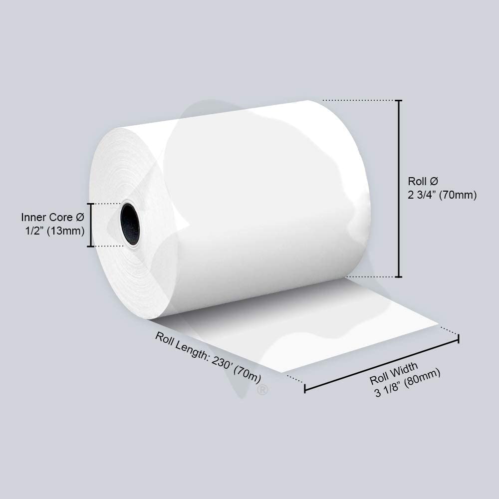 GORILLA SUPPLY 32 Rolls Thermal Paper Receipt Rolls - 3.125