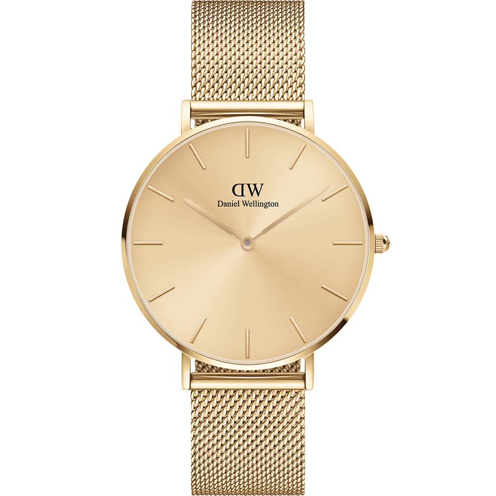 Daniel Wellington Petite Unitone DW00100475 Gold Stainless Steel Mesh Watch 36mm - Elegant Women's Dress Watch for Office, Party & Everyday Wear