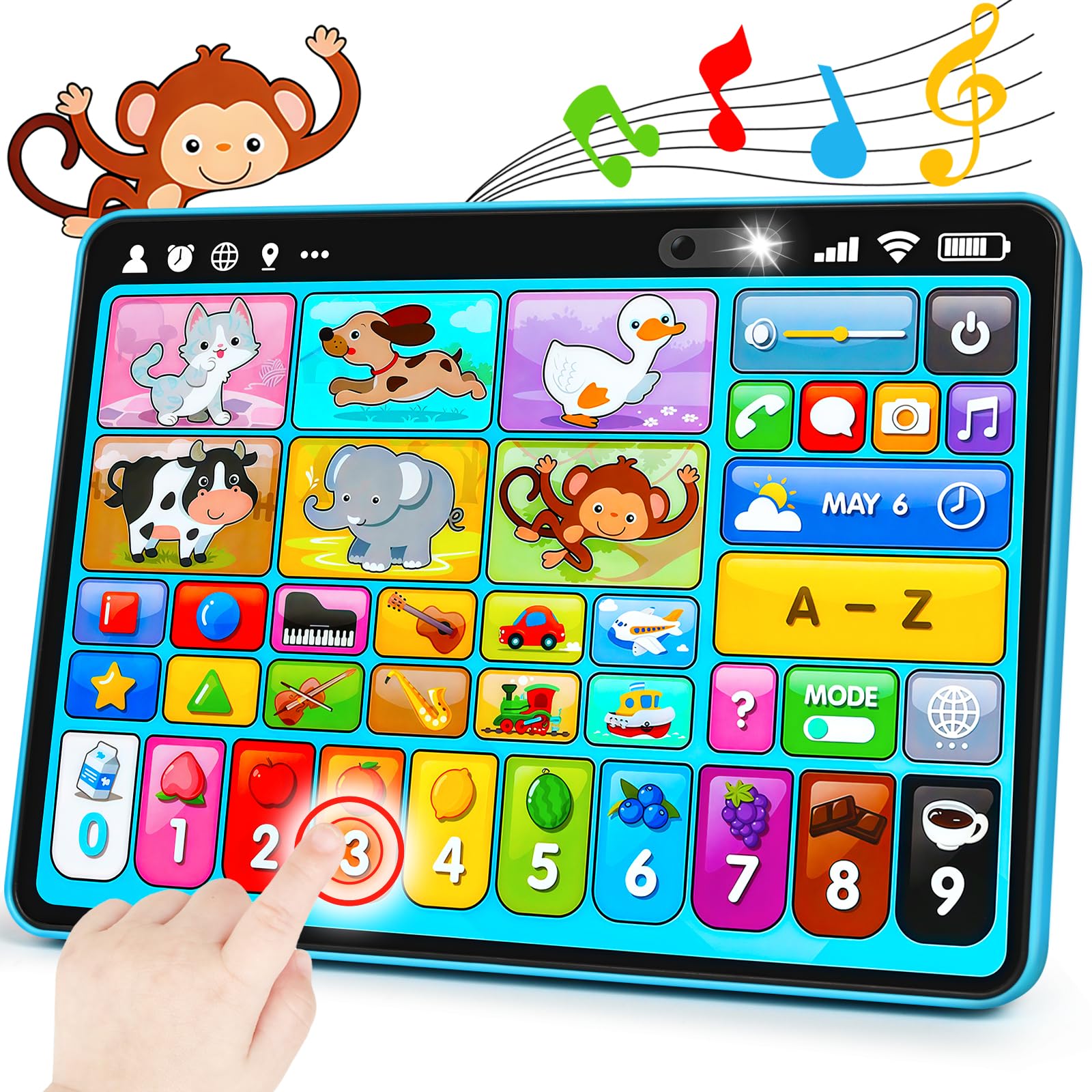 Bilingual Learning Tablet for Toddlers 1-3 Years | Educational Toy with Music, Sounds & Speech Therapy | Montessori Toys for 1-2 Year Old Boys & Girls | Perfect Gift for Birthdays & Holidays | Ideal for Early Childhood Development & Interactive Playtime