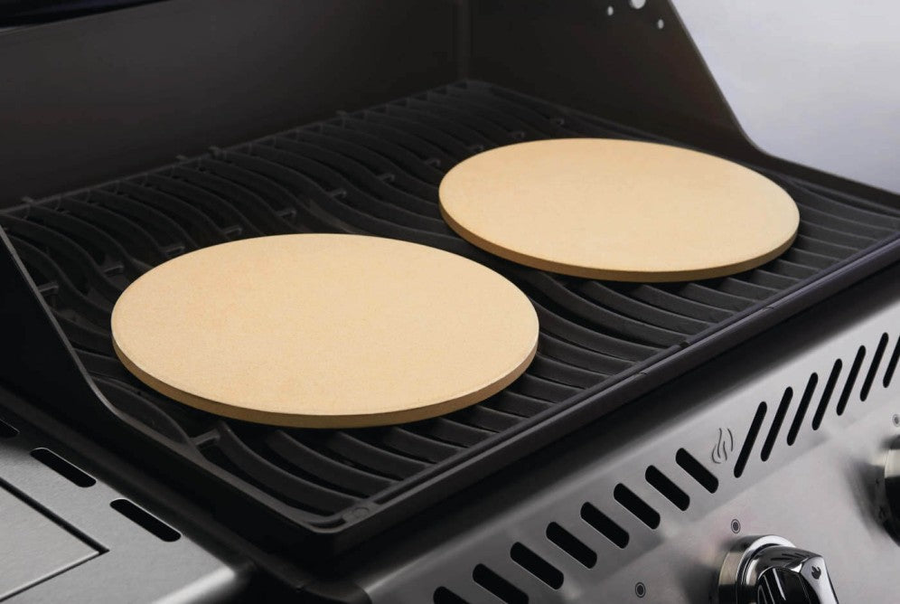 Napoleon 10 Inch Pizza Stone Set for Oven - Personal Size Baking Stone for Homemade Pizza, Bread & Pastries - Perfect for Kitchen, BBQ & Outdoor Cooking