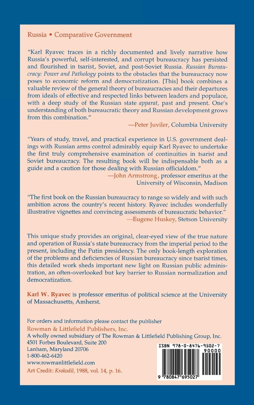 Russian Bureaucracy: Power and Pathology - Political Science Book on Government Systems & Corruption Analysis | Perfect for Students, Researchers & Policy Makers