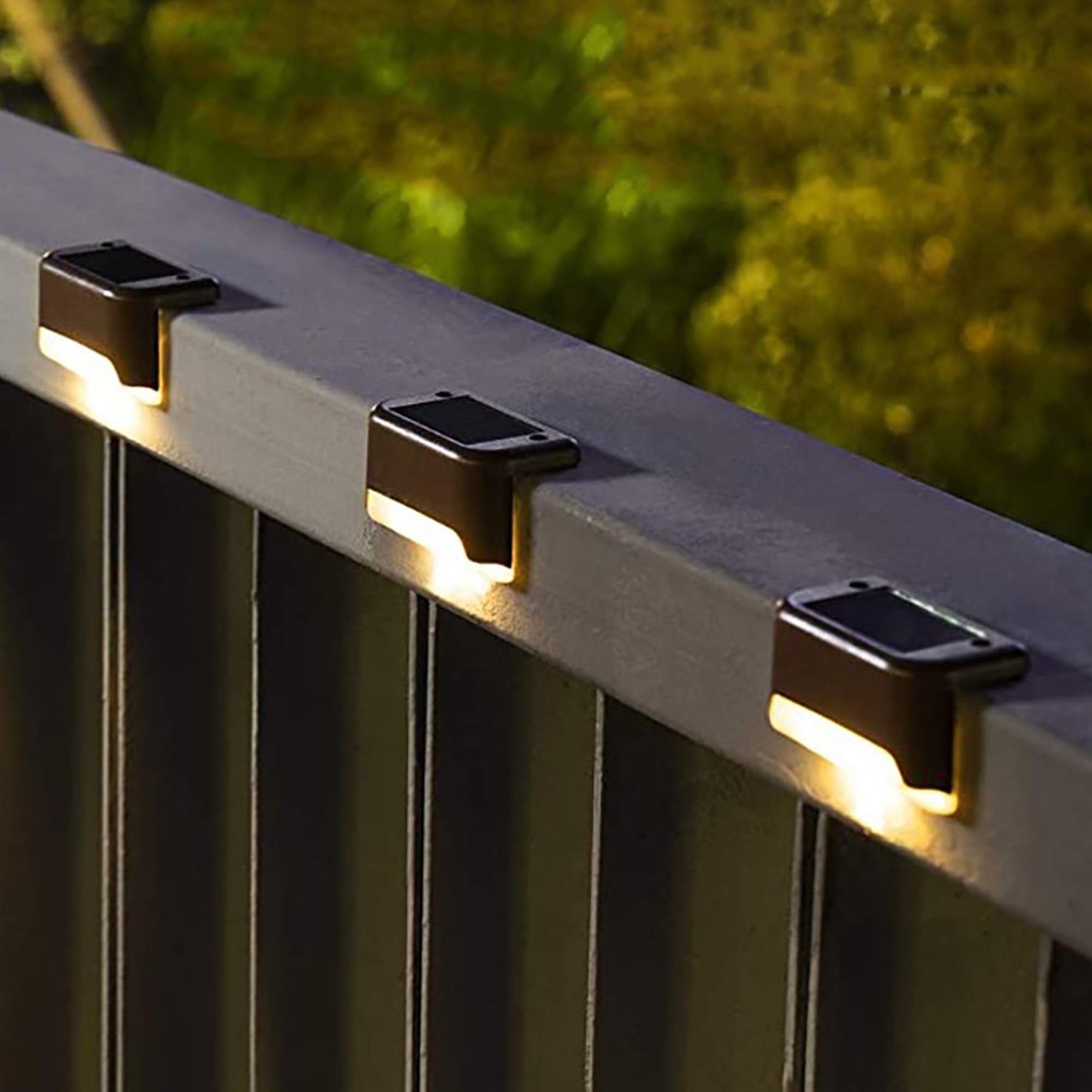 SOLPEX 36 Pack Solar Deck Lights - Waterproof Outdoor Solar Step Lights for Stairs, Fence & Yard (Warm White) - Perfect for Patio & Pathway Lighting