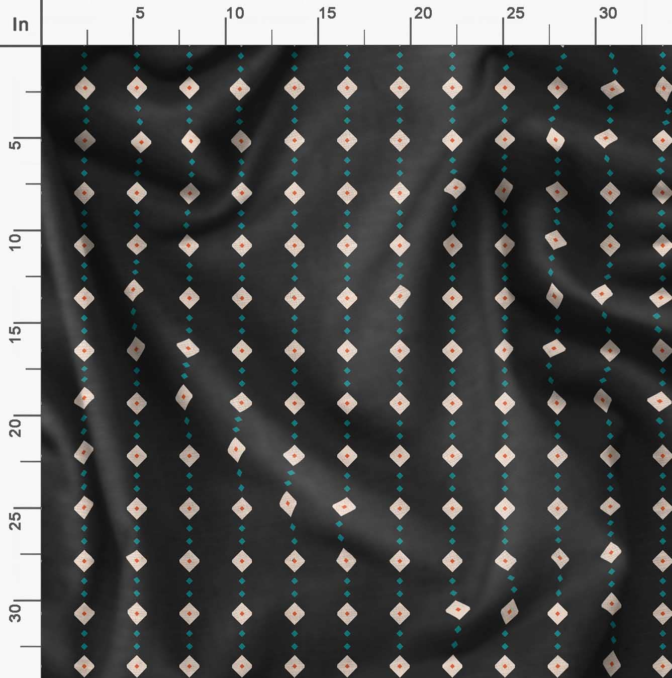 Soimoi Moss Georgette Gray Fabric by The Yard - 42 Inch Wide Diamond Geometric Print Fabric for Dresses, Curtains & DIY Crafts - Elegant Classic Printed Fabric for Fashion & Home Decor