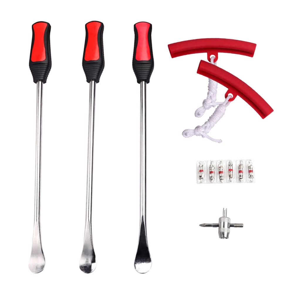 LUOZZY Heavy Duty Steel Tire Change Spoon Tool Set - 3-Piece Motorcycle Tire Repair Levers for Easy Tire Changing & Removal - Perfect for Dirt Bikes, ATVs, and Off-Road Vehicles
