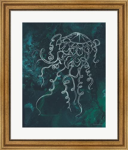 Angelic Breath II Framed Wall Art Print - 24x28 Inches with Wide Gold Frame by Kamdon Kreations - Perfect for Living Room, Bedroom & Office Decor