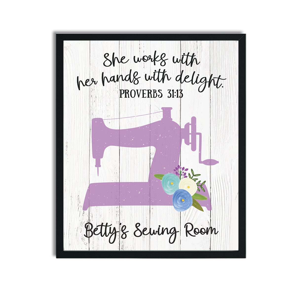 Personalized Sewing Print Wall Art - Custom Craft Room Decor & Unique Sewing Gift for Grandmother - Perfect for Knitting & Quilting Enthusiasts - Ideal Christmas Present for Grandma - Great for Sewing Rooms, Craft Spaces & Gift-Giving Occasions