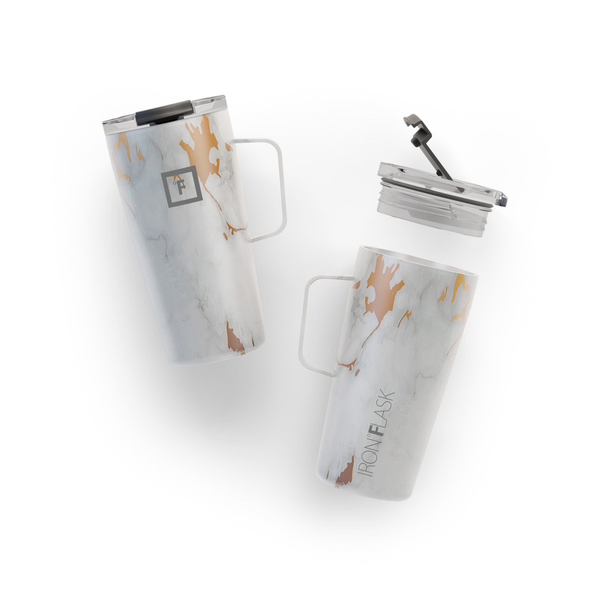 16 Oz Grip Coffee Mug - Insulated Travel Mug with Non-Slip Handle, Perfect for Hot & Cold Drinks - Ideal for Office, Commuting, Camping and Outdoor Activities