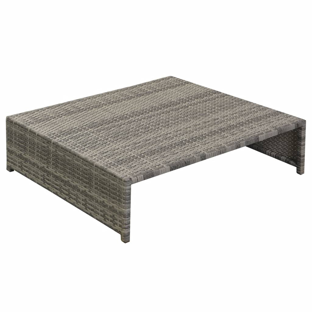 15-Piece Gray Poly Rattan Outdoor Lounge Set with Glass Table - Perfect for Backyards, Porches, Gardens & Poolside Patio Furniture