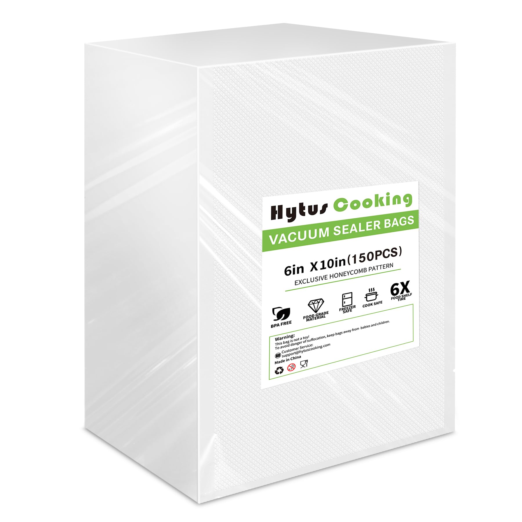 Pre-Cut Vacuum Sealer Bags 150 Pack (6