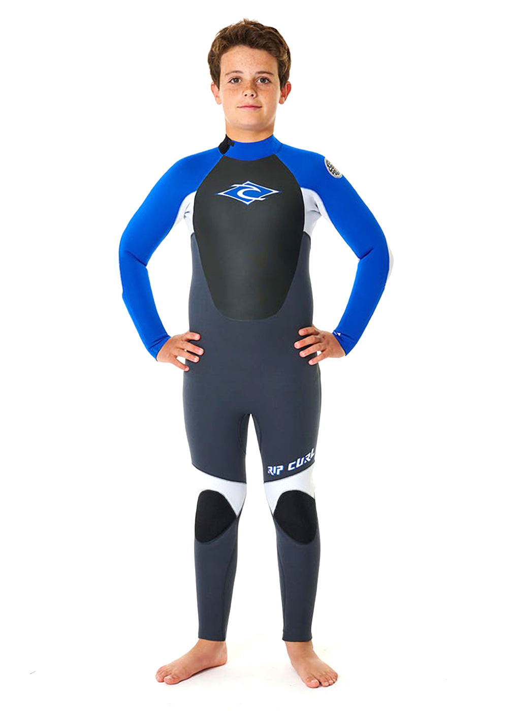 Rip Curl Boys Omega 3/2mm Back Zip Steamer Wetsuit - Kids Neoprene Surfing Suit for Cold Water Swimming & Beach Activities