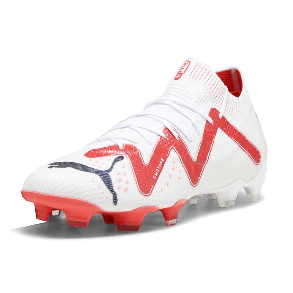 PUMA Women's Future Ultimate Firm Ground Soccer Cleats - White - Size 8 M - Lightweight & Durable for Competitive Matches & Training