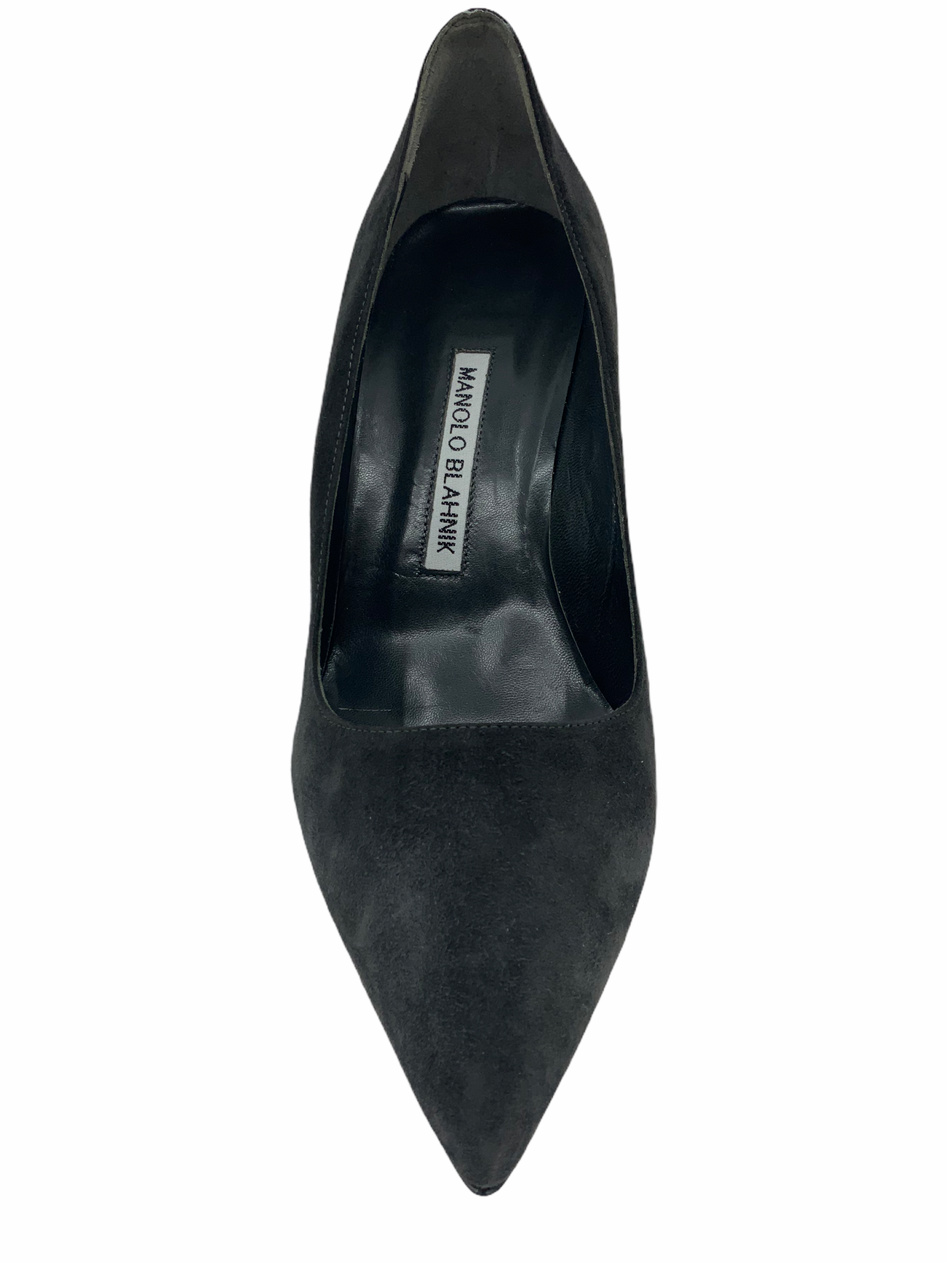 Manolo Blahnik Alba Suede Block Heel Pumps Women's Size 8.5 | Comfortable Office & Wedding Shoes for Women | Perfect for Business Attire, Cocktail Parties & Special Occasions