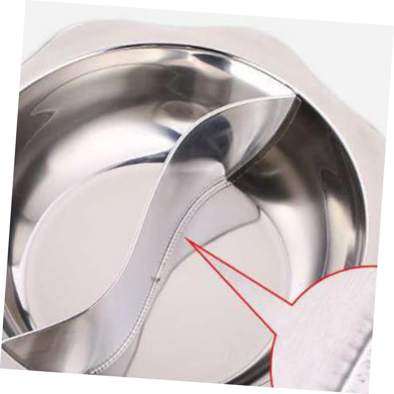 DOITOOL Stainless Steel Hot Pot with Divider - 6 Quart Induction Compatible Cookware Set for Shabu Shabu, Korean BBQ & Family Dining