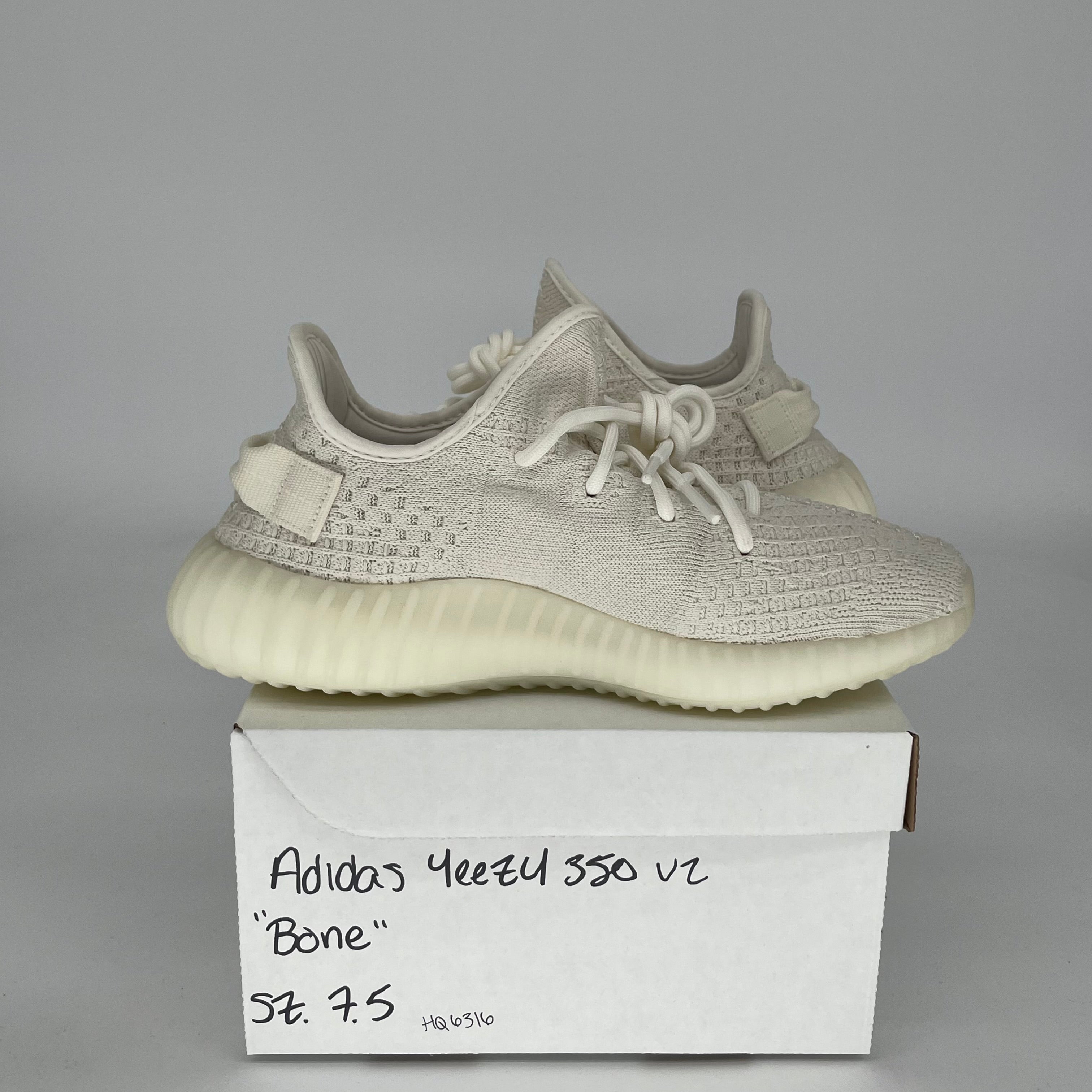 Adidas Yeezy Boost 350 V2 'Bone' - Men's Size 7.5 (HQ6316) | Comfortable Running Shoes for Casual Wear & Street Style