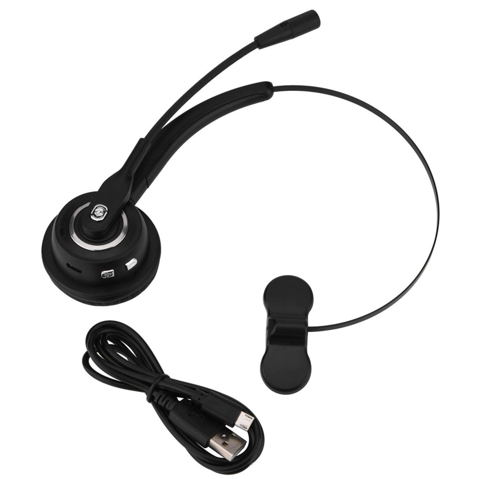 Socobeta Bluetooth Headset with Noise Cancelling - 12 Hours Talk Time Wireless Headphones for Call Center, Office & Remote Work | Comfortable Over-Ear Design for Long Calls