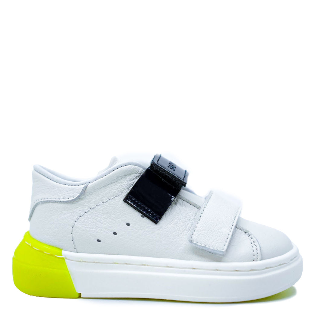 Baby Walker Shoes for Infants - White Velcro Sneakers for First Steps, Comfortable & Non-Slip - Perfect for Learning to Walk Indoors and Outdoors