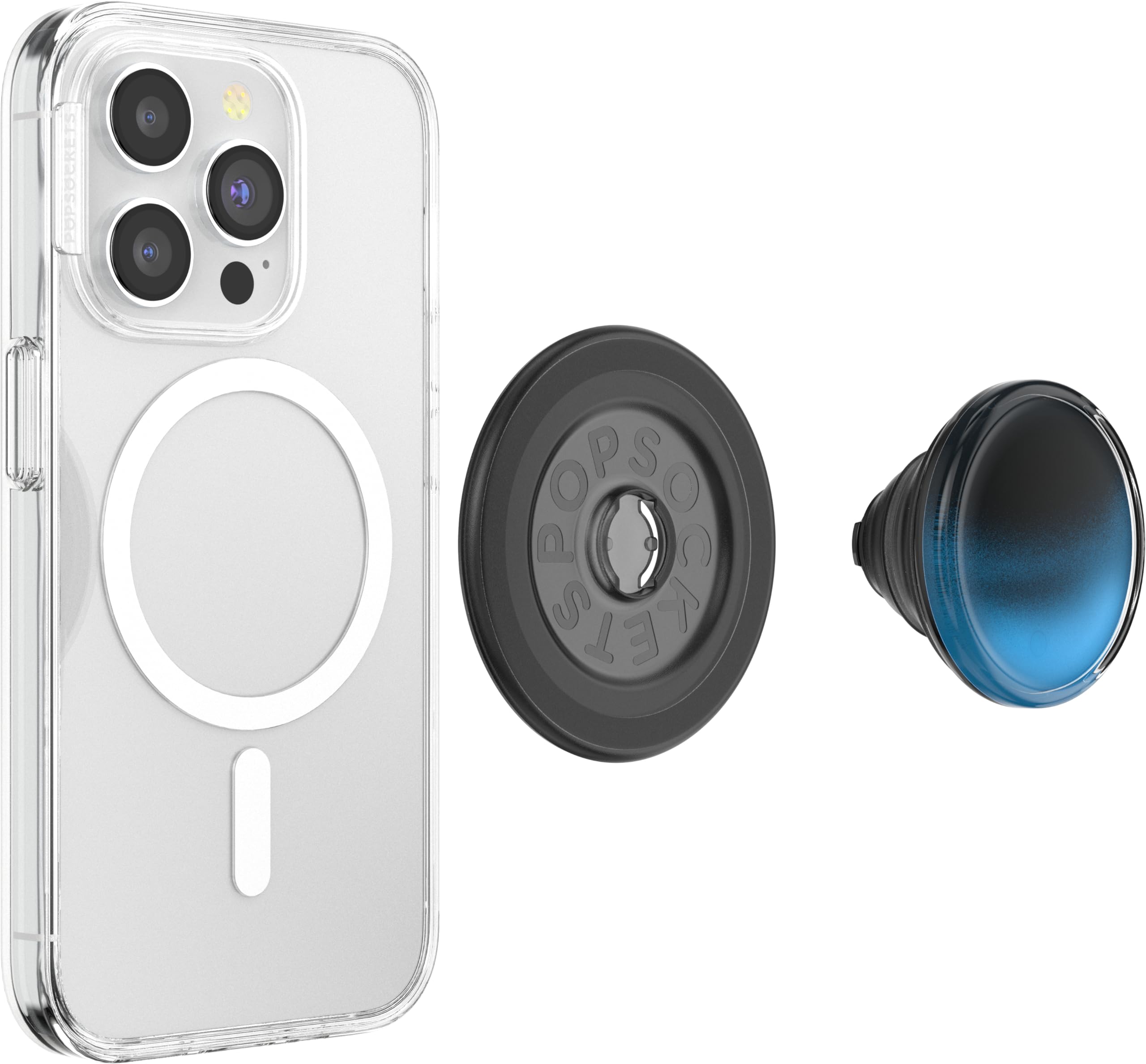 MagSafe-Compatible PopSockets Phone Grip & Holder - Wireless Charging Support - Tidepool Night Design - Perfect for iPhone 13/14/15, Gym, Driving & Everyday Use