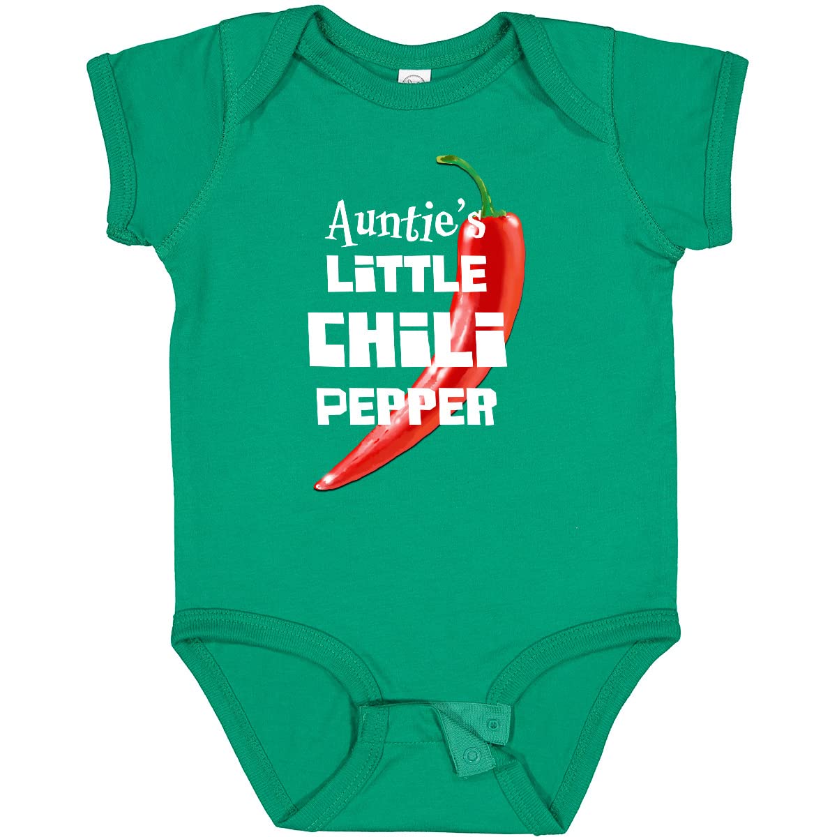 Inktastic Auntie's Little Chili Pepper Baby Bodysuit - Cute Infant Onesie for Boys & Girls - Perfect Gift for Newborns, Baby Showers & Family Photos