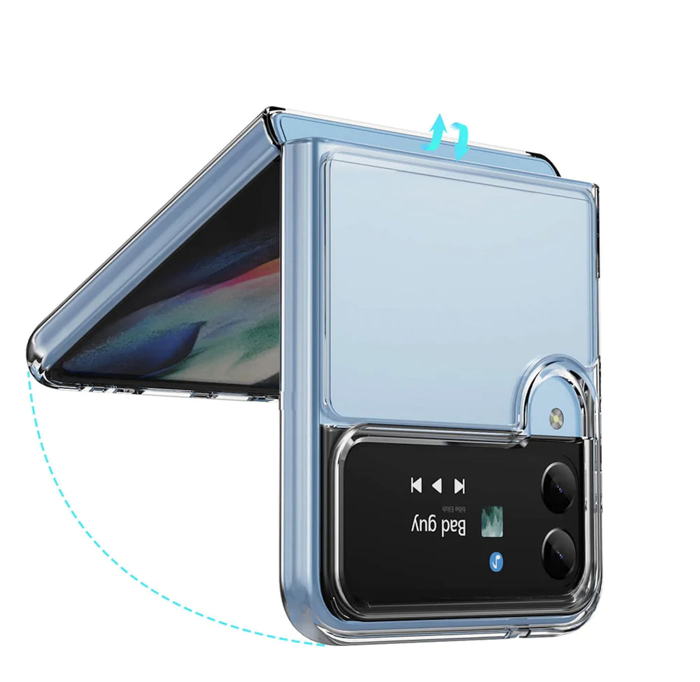 Premium iShield Crystal Palace Clear Protective Case for Samsung Galaxy Z Flip 4 - Slim Shockproof Cover with Scratch Resistance | Perfect for Everyday Use, Travel & Business Meetings