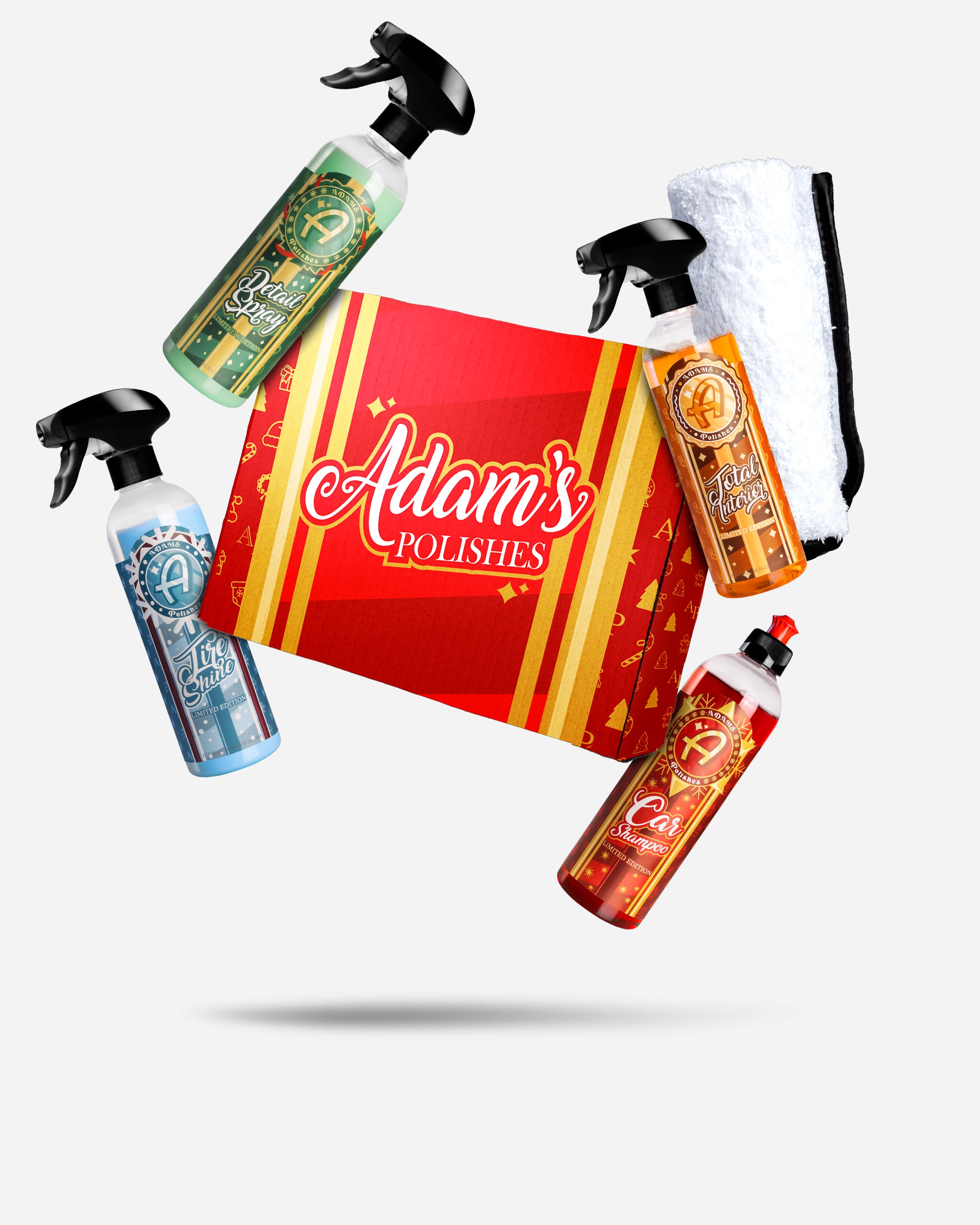 Adam's Premium Car Care Kit 2024 - Complete Auto Detailing Set for Holiday Gifts | Wax, Polish & Cleaner Bundle for Cars, Trucks & SUVs | Perfect for Winter Protection & Gift Giving