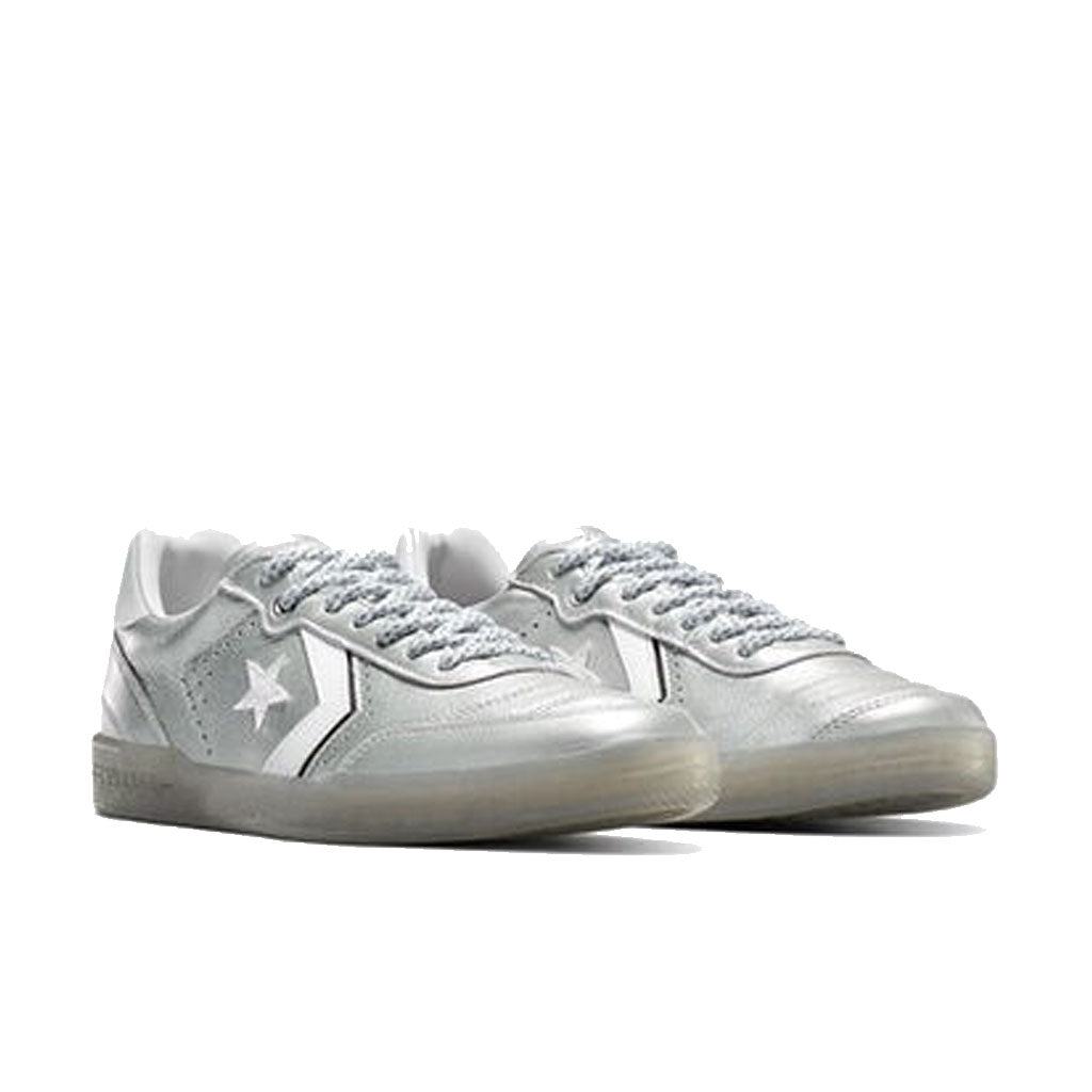Converse Louie Lopez Pro 2 Leather Skateboarding Shoes for Men - Silver/White/Black Colorway - Durable & Comfortable for Street Skating & Casual Wear