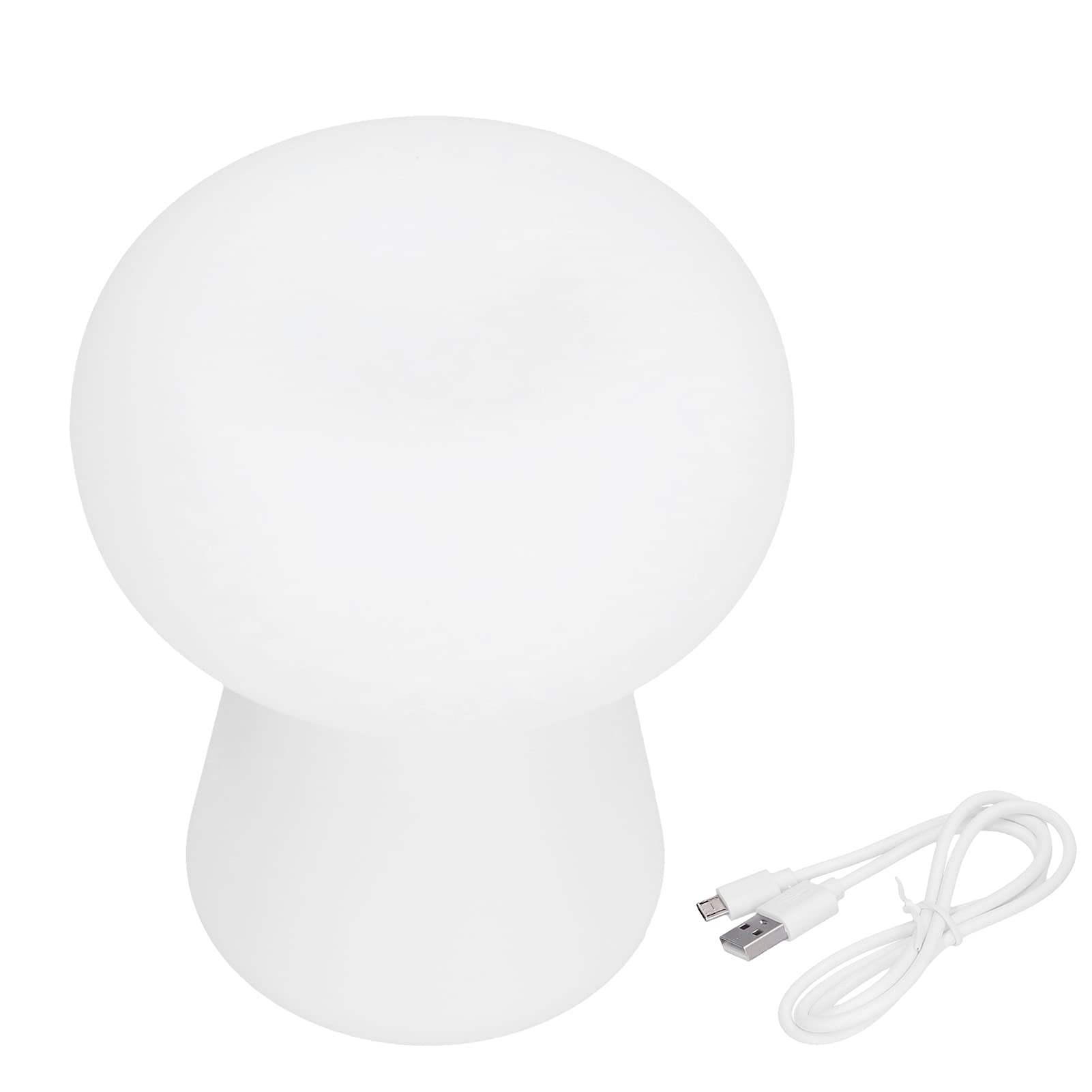 Sumoo Rechargeable LED Mushroom Night Light for Kids & Babies - Portable USB Night Lamp with Adjustable Brightness & Motion Sensor - Perfect for Nursery, Bedroom, Bedside Table (White) - Creates Soothing Ambience for Sleep Time & Night Feedings