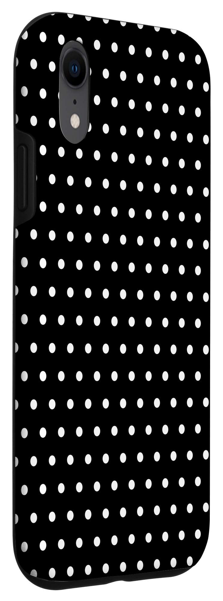 iPhone XR Case - Shockproof Black & White Polka Dots Phone Cover with Raised Edges | Perfect for Everyday Protection, Travel & Work | Compatible with iPhone XR (2018)