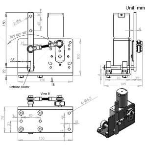 24V DC 10RPM Automatic Wobbler Motor with 35° Variable Angle - Reciprocating Engine for DIY Projects, Spraying Equipment, Lab Testing, Craft Making & Exhibition Displays | Perfect for Science Experiments & Industrial Applications