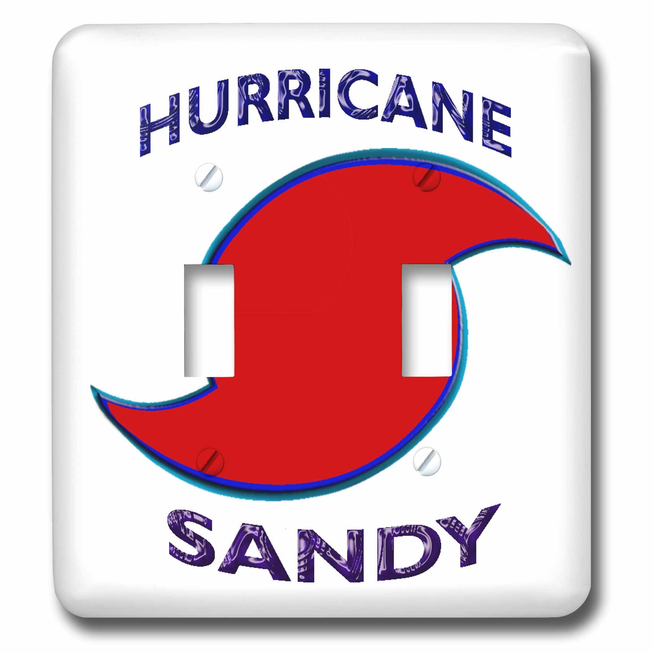 3D Hurricane Sandy Storm Symbol Double Toggle Switch - Heavy Duty Metal Toggle for Marine, RV & Industrial Electrical Panels