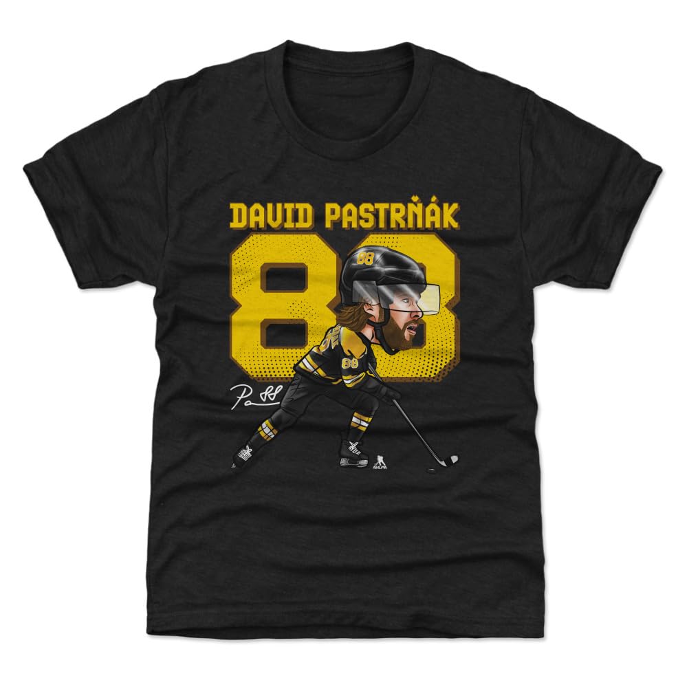 500 LEVEL David Pastrnak Kids T-Shirt - Cartoon Hockey Player Design for Boys & Girls | Perfect for Game Day, Birthday Gifts & Sports Fans