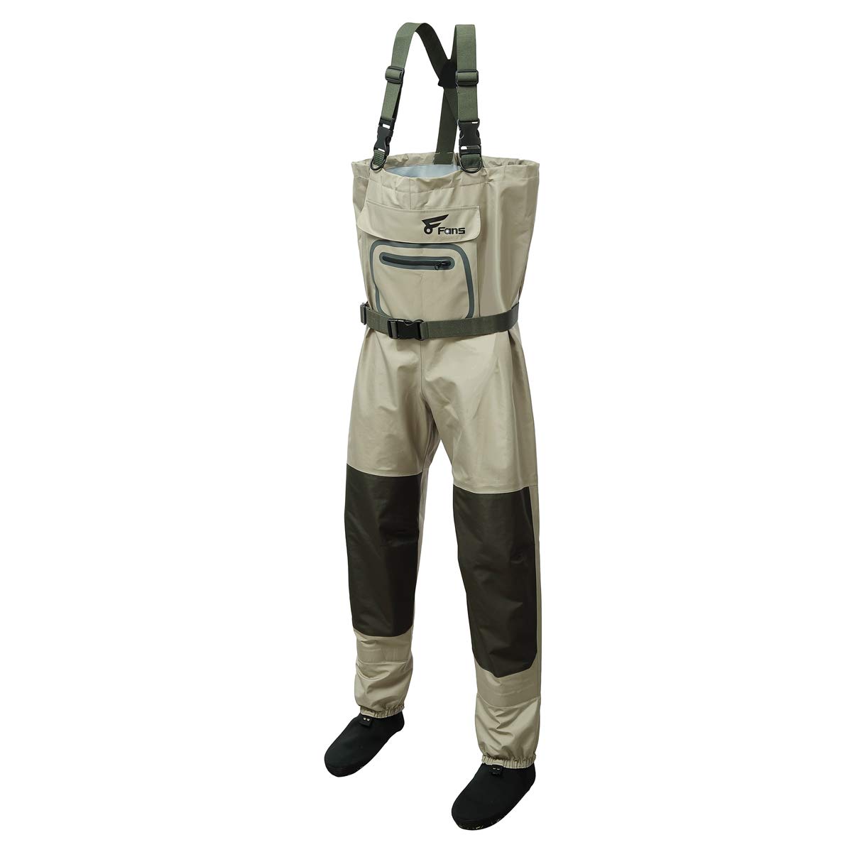 8 Fans Fishing Chest Waders for Men & Women - Waterproof Breathable Stockingfoot Waders with 3-Layer Neoprene, Lightweight Design for Fishing, Hunting & Outdoor Adventures