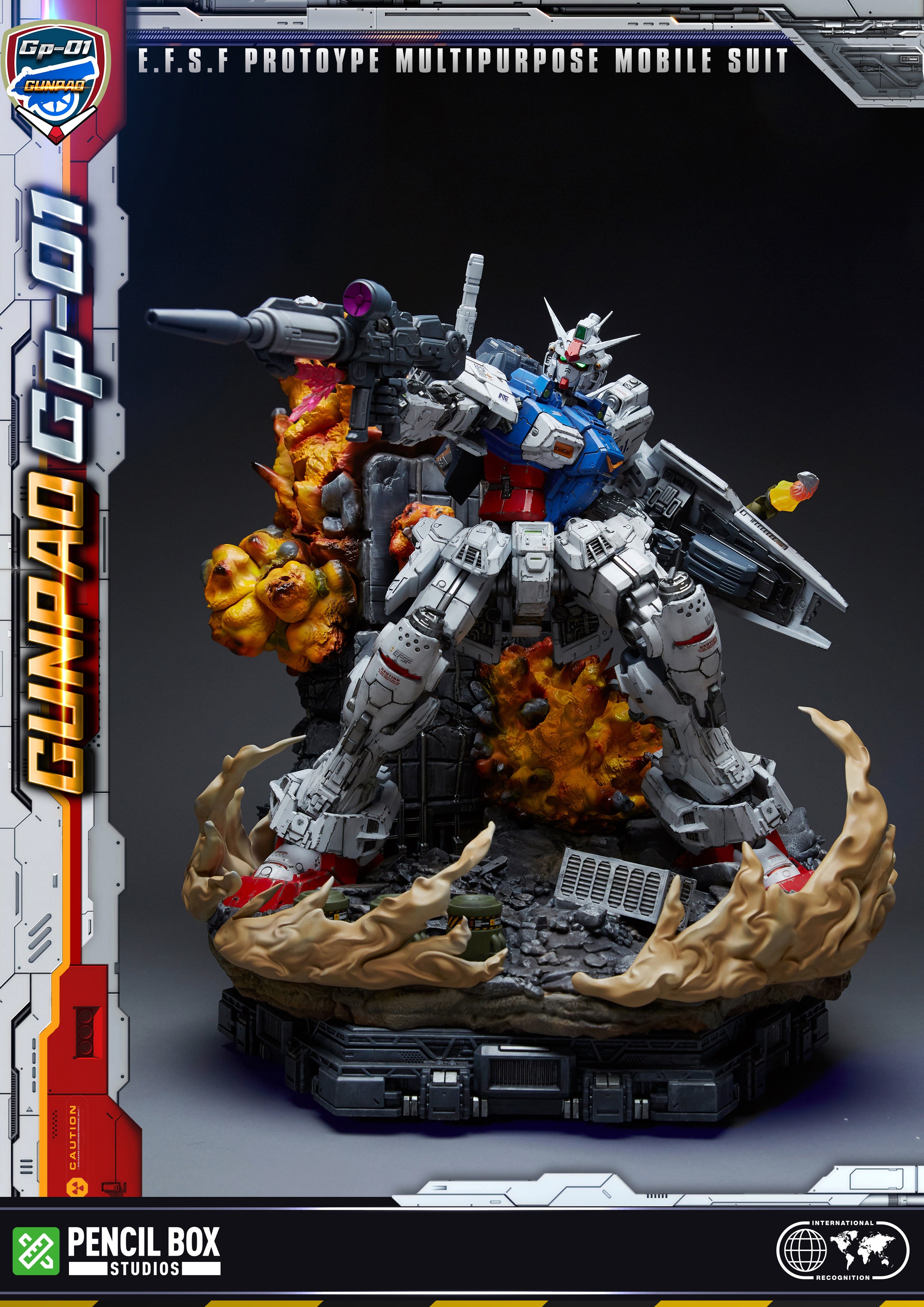 Gundam Mobile Suit 01 Model Kit - Premium Pencil Box Studio Collectible | Perfect for Anime Fans & Model Builders