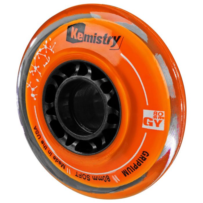 Kemistry Grippium Soft Inline Roller Hockey Wheels - High Performance Wheels for Indoor/Outdoor Skating, Hockey Training & Competitive Play