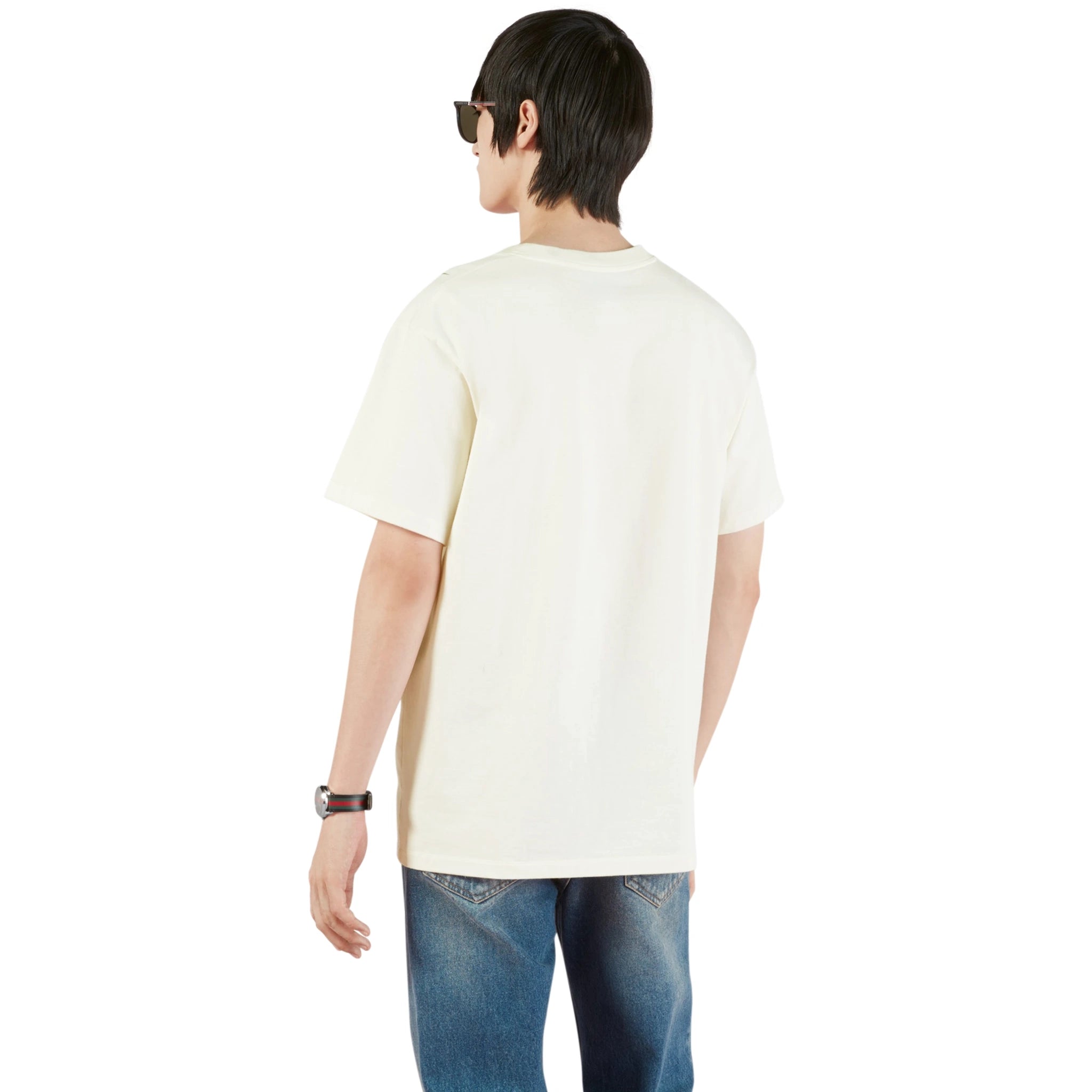 Gucci Blade Print White T-Shirt for Men - Stylish Casual Tee for Everyday Wear & Street Fashion