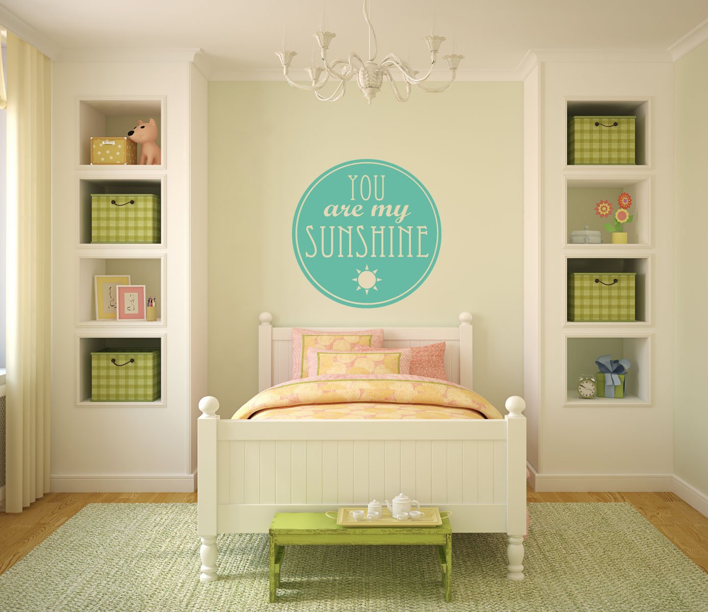 You Are My Sunshine Vinyl Wall Decal - Removable Home Decor for Living Room, Bedroom, Kitchen - Perfect for Nursery, Office & DIY Home Styling