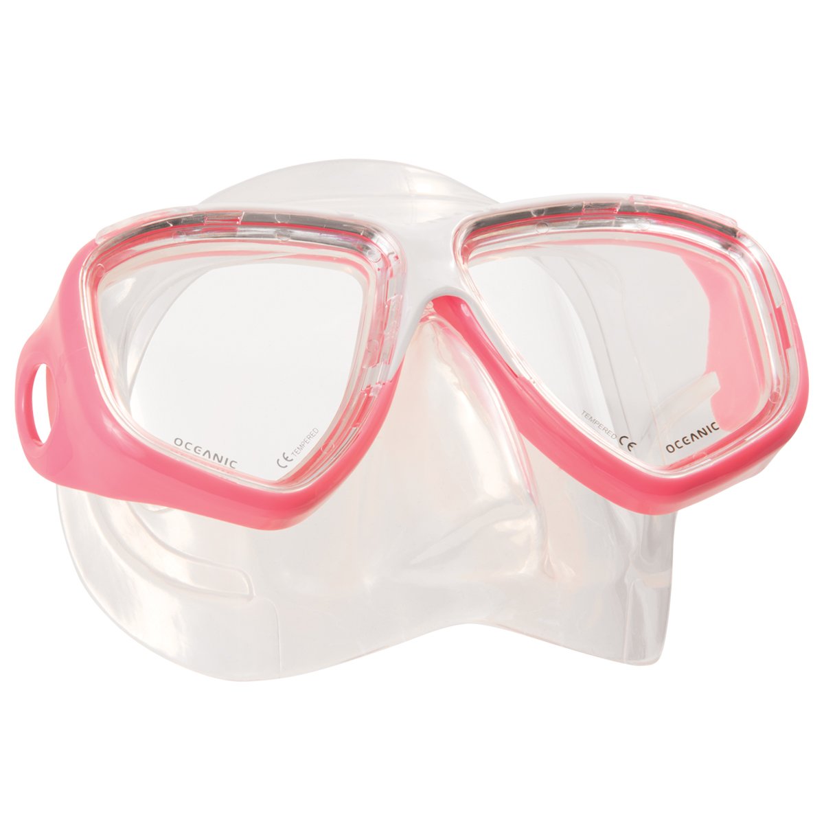 Oceanic Ion Dive Mask - Pink Snorkeling & Scuba Mask for Adults & Kids, Comfortable Anti-Fog Swim Goggles for Pool, Beach & Underwater Adventures