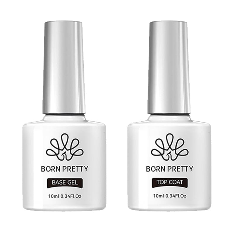 2pcs Nail Polish Starter Set #01 - Base Coat & Top Coat 10ml for DIY Manicure at Home or Salon