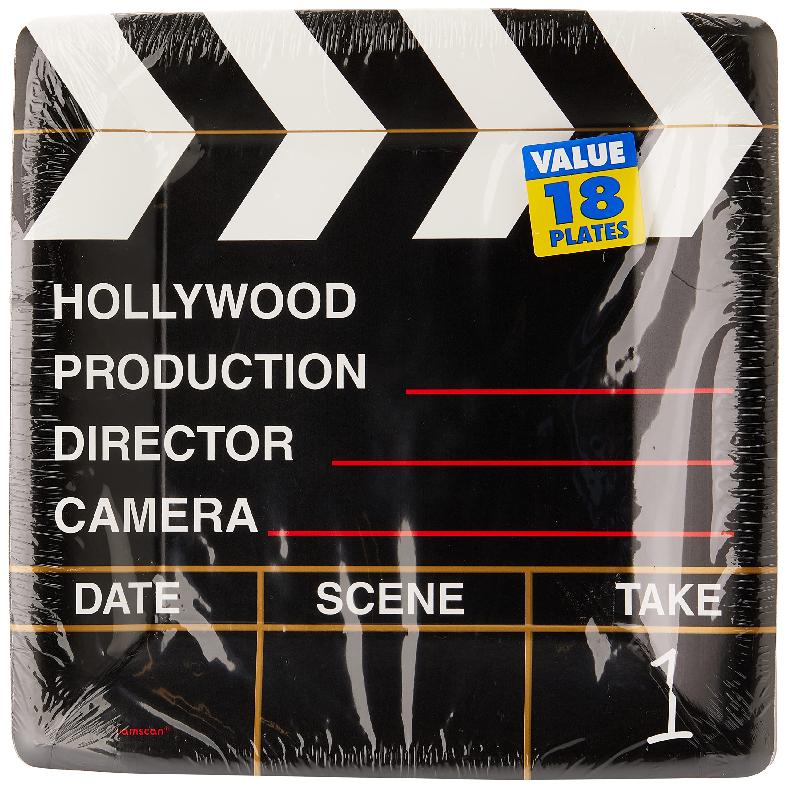 10 Inch Director's Cut Square Paper Plates - 18 Pack | Elegant Disposable Dinnerware for Parties, Weddings & Events