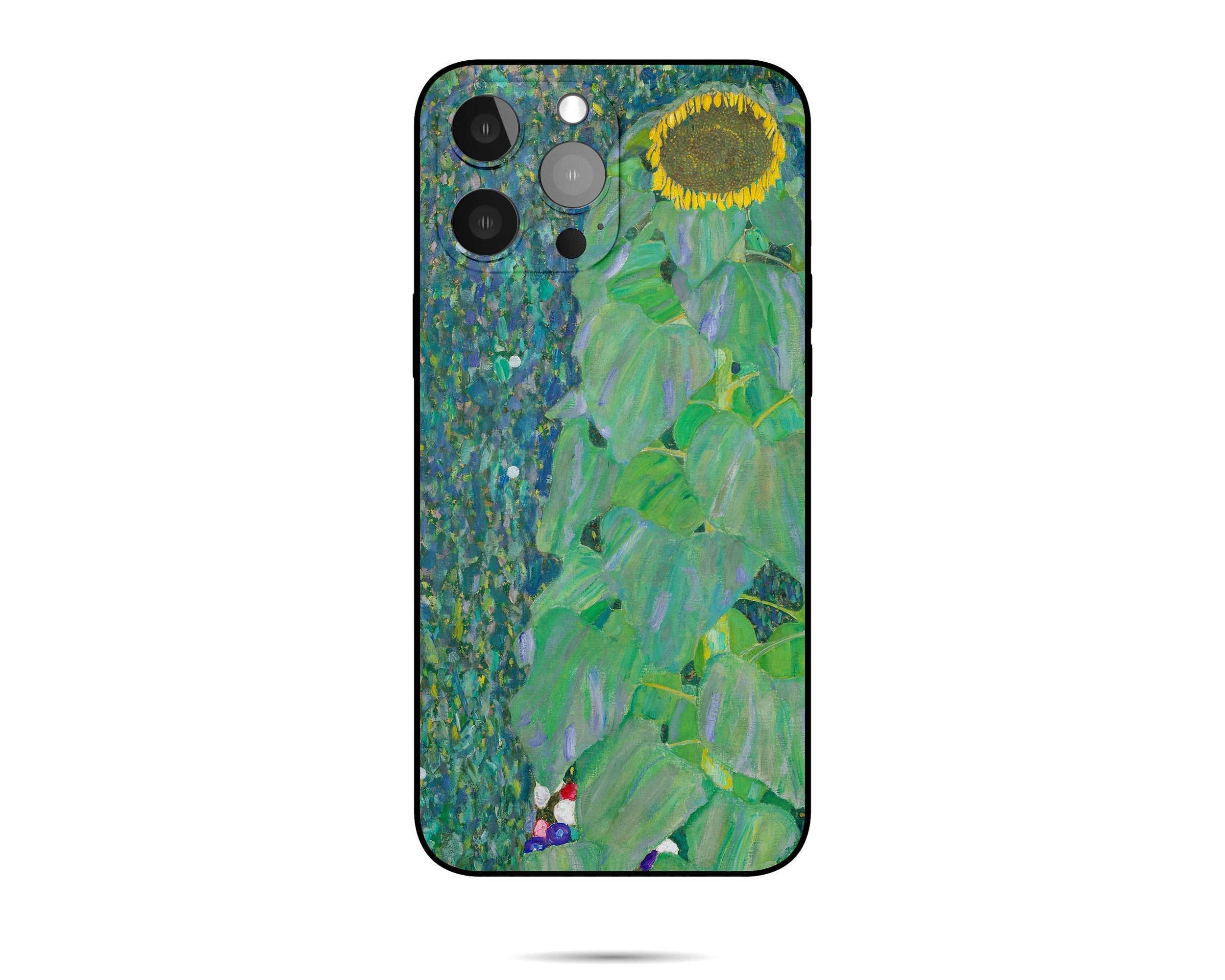 Gustav Klimt Sunflower iPhone 14 Pro Case | Premium Protective Matte Cover for iPhone 11 Pro Max | Artistic Designer Phone Cover | Perfect for Daily Use, Travel & Gift Giving