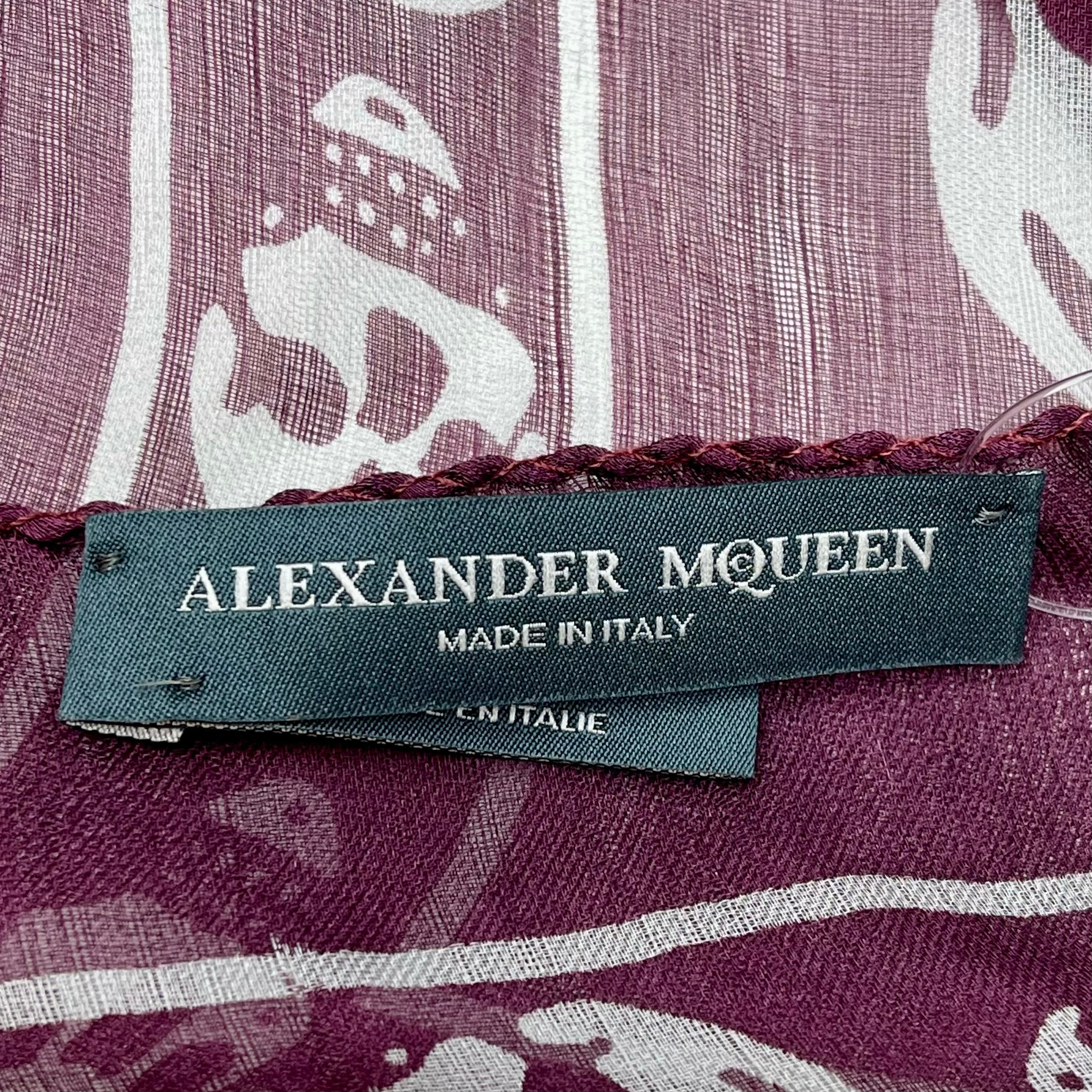 Alexander McQueen Luxury Cashmere Scarf for Women - Soft Winter Shawl Wrap, Elegant Fashion Accessory for Office, Travel & Special Occasions